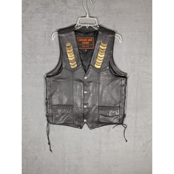 Harley-Davidson Other - Antler Creek Leather Vest size large with 18 Harley-Davdison Owner group Badges